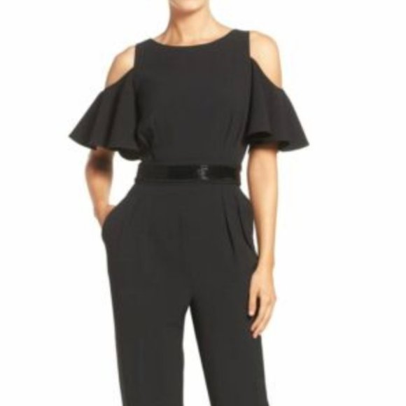 Eliza J cold shoulder evening junpsuit size 14 - Picture 1 of 2